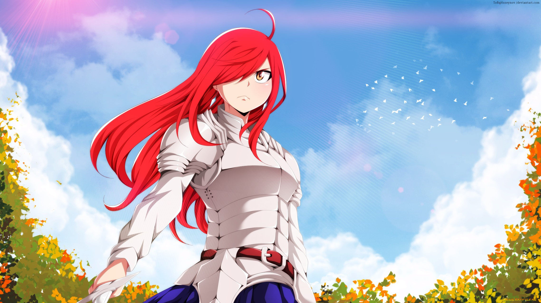 , fairy tail, oriental, erza, scarlet, asiatic, strong, kumo, mahou, by, tofiqhuseynov